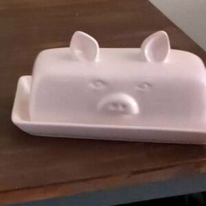 Piglet butter dish